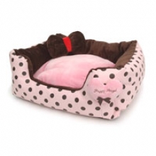 Perky polkadot pet bed (roze)